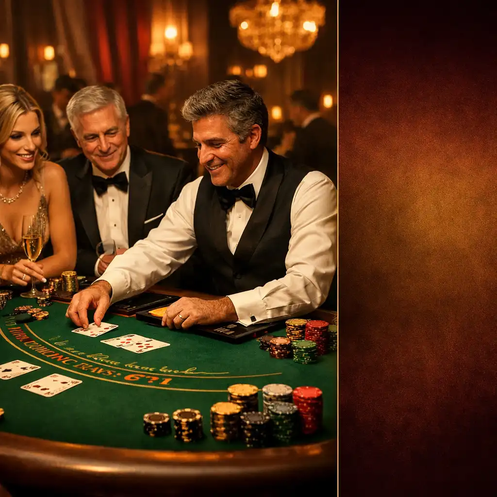 Stół blackjack podczas wydarzenia