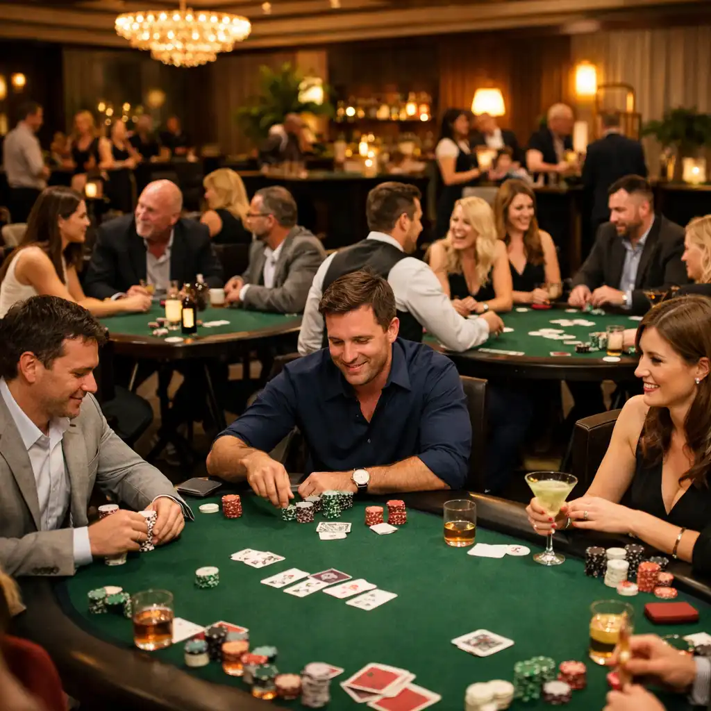 Atmosfera wydarzenia pokerowego